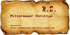 Mittermayer Dorottya névjegykártya